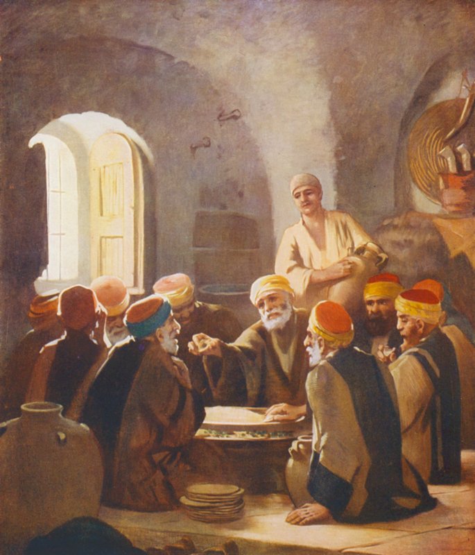 Holy Land: Evening meal among the Fellahheen by James (after) Clark