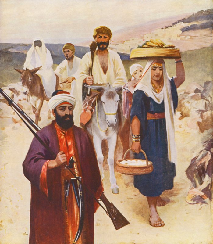 Holy Land: Road Scene Near Nazareth by James (after) Clark