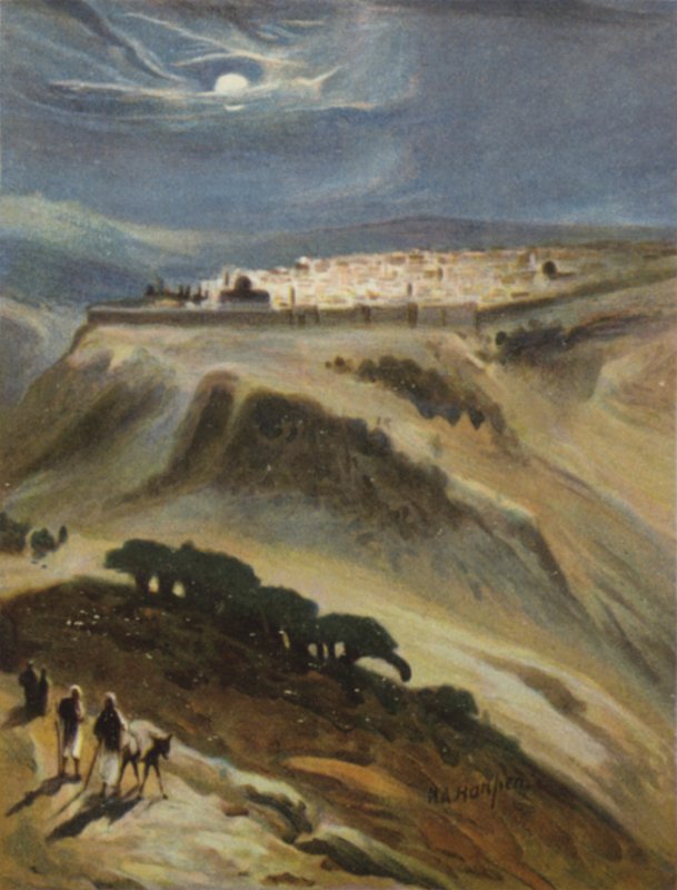 Jerusalem (Moonlight) from Mount Scopus by James (after) Clark