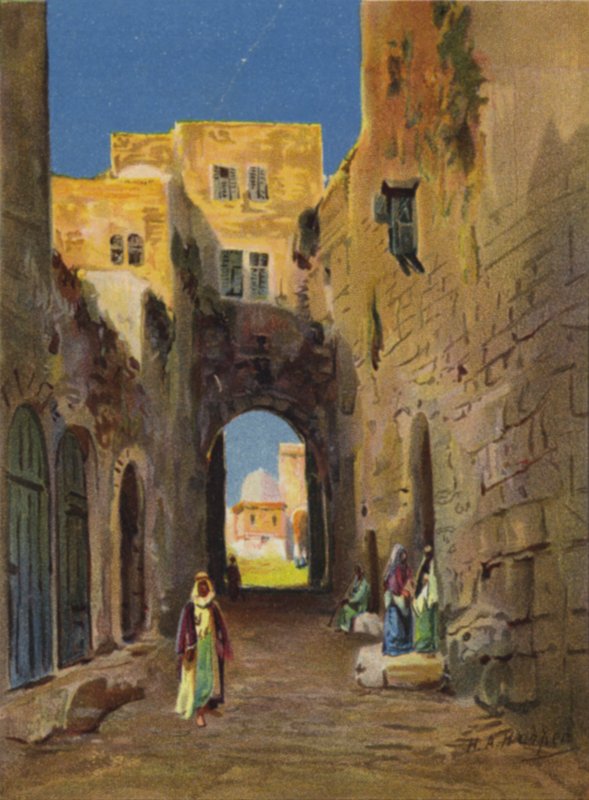 Street leading to the temple area by James (after) Clark