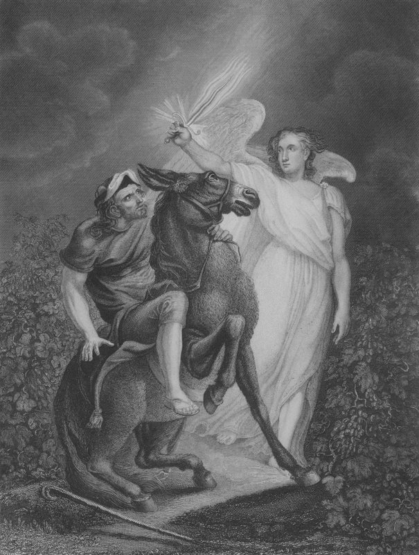 The Angel appearing to Balaam, Numbers 22, Verse 21-36 by James (after) Northcote