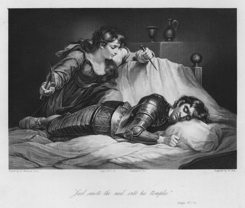 The Death of Sisera, Judges IV, 21 (engraving) by James (after) Northcote