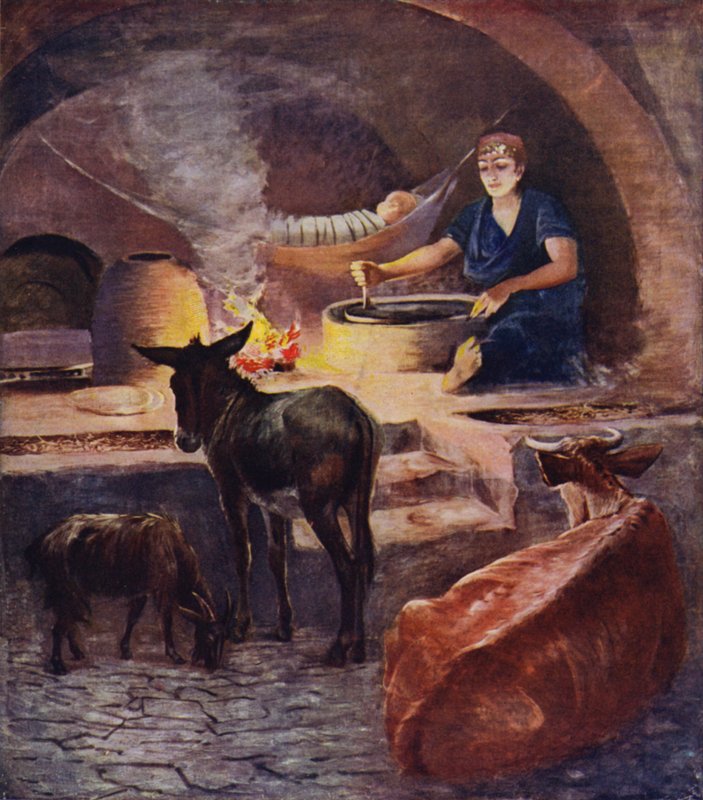 Interior of a Fellahheen House, Early Morning in Winter by James Clark