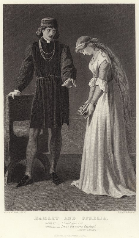 Hamlet and Ophelia, Act III, Scene I by James Dawson Watson