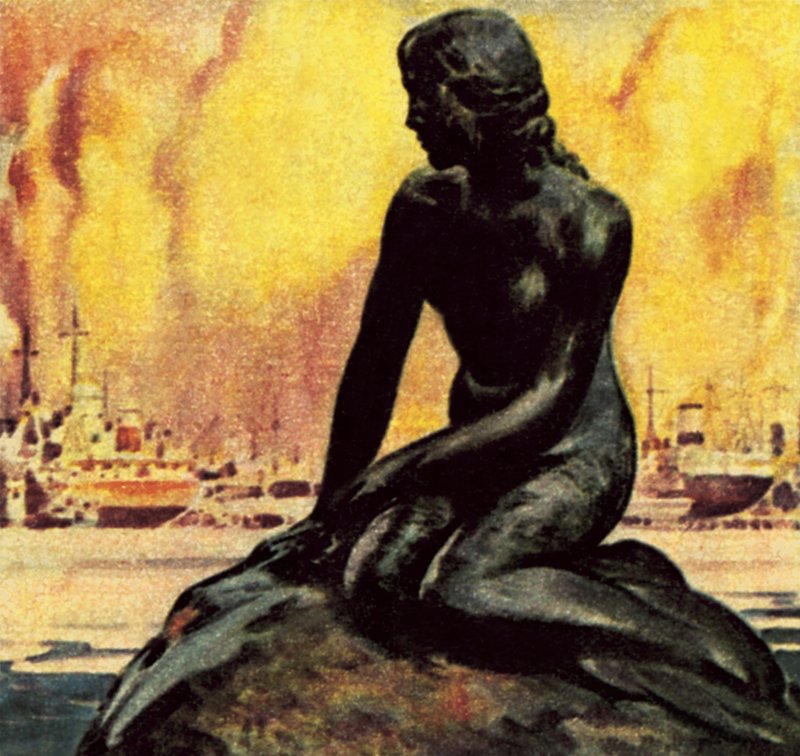Little Mermaid Statue in Copenhagen by James Edwin McConnell