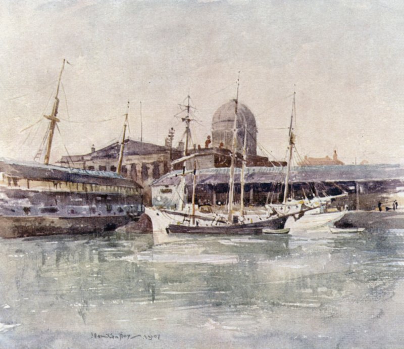 Custom House from the Salthouse Dock by James Hamilton Hay