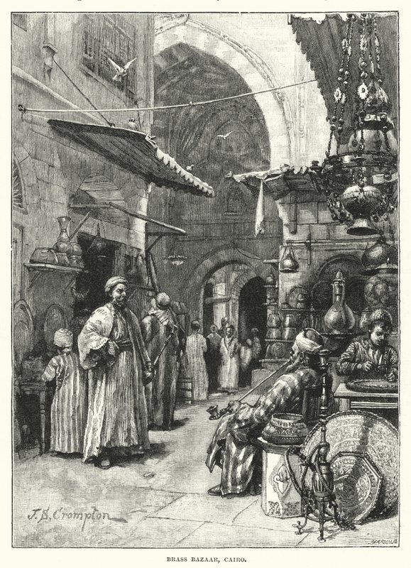Brass Bazaar, Cairo by James Shaw Crompton