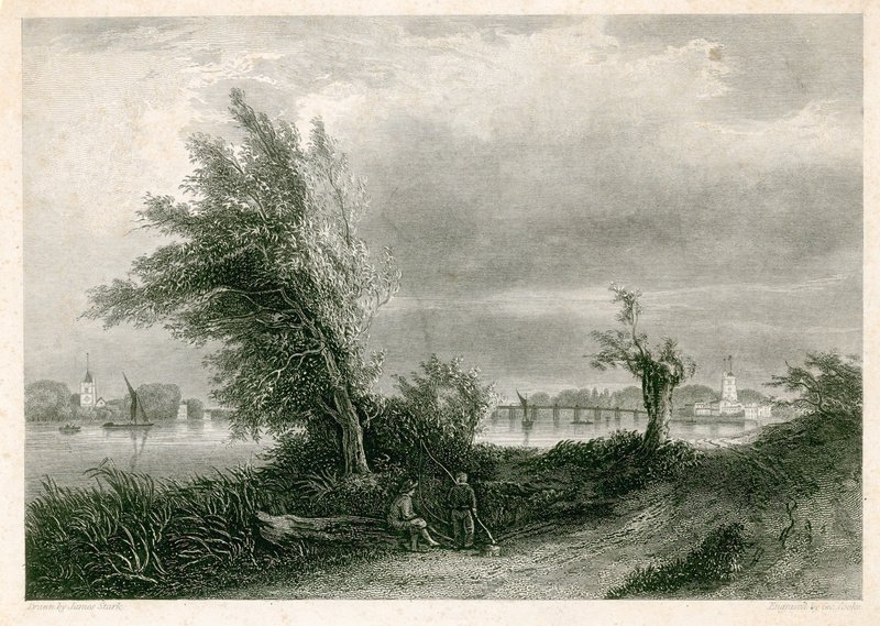 Fulham and Putney from the Surrey shore by James Stark