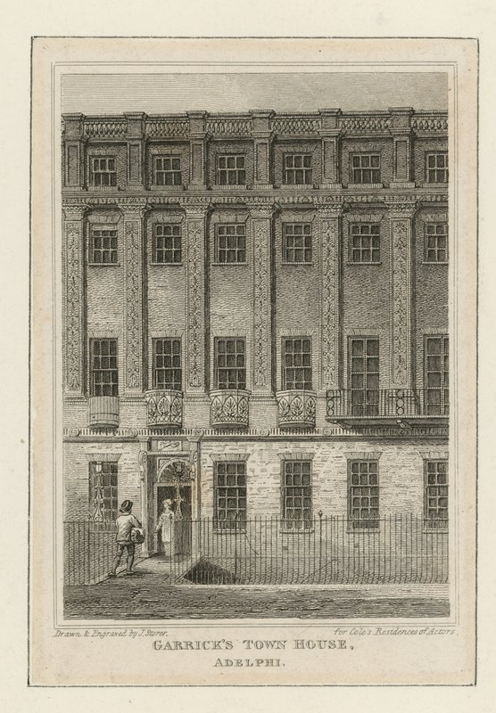 The town house of actor David Garrick by James Storer
