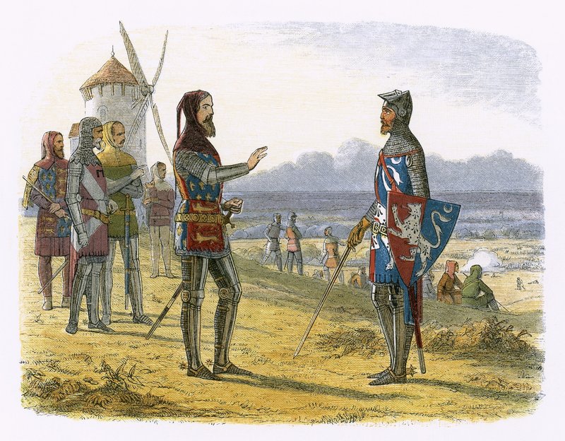 Edward refuses succour to his son at Crecy by James William Edmund Doyle