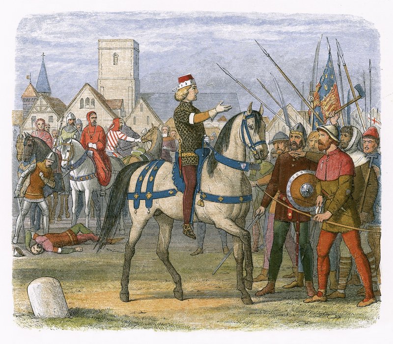 Richard assumes the command of the rebels in the Peasants Revolt by James William Edmund Doyle