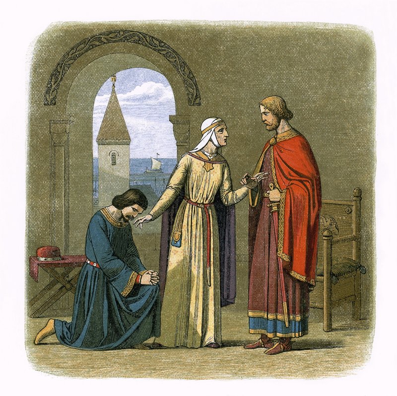 Richard pardons his brother John by James William Edmund Doyle