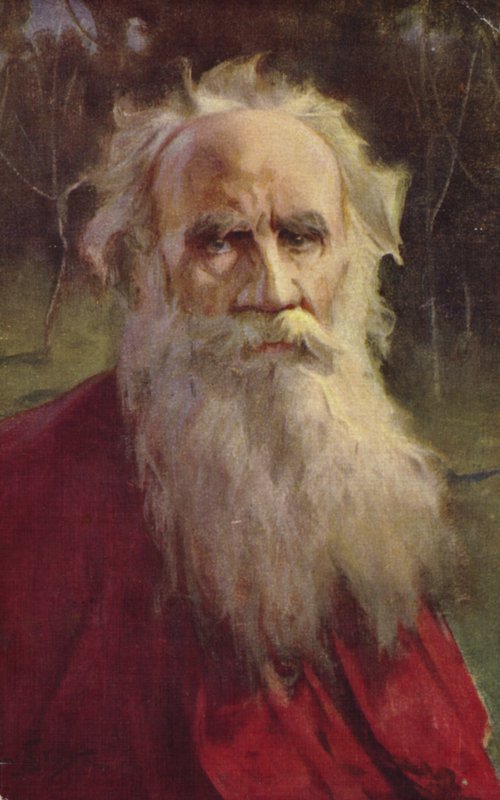 Leo Tolstoy, Russian Novelist by Jan Styka