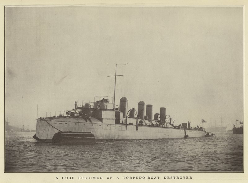 A Good Specimen of a Torpedo-Boat Destroyer by Japanese Photographer