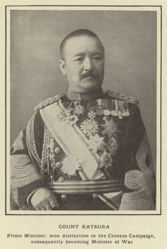 Count Katsura, Prime Minister; won distinction in the Chinese Campaign, subsequently becoming Minister of War by Japanese Photographer