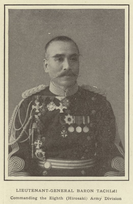 Lieutenant-General Baron Tachimi, Commanding the Eighth (Hirosaki) Army Division by Japanese Photographer