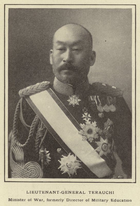 Lieutenant-General Terauchi, Minister of War, formerly Director of Military Education by Japanese Photographer