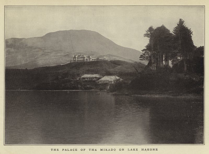 The Palace of the Mikado on Lake Hakone by Japanese Photographer
