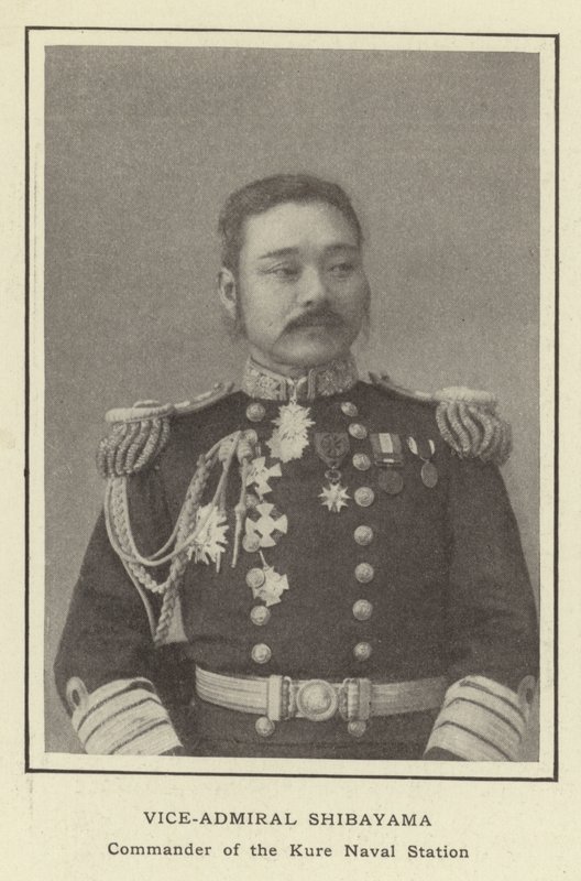 Vice-Admiral Shibayama, Commander of the Kure Naval Station by Japanese Photographer