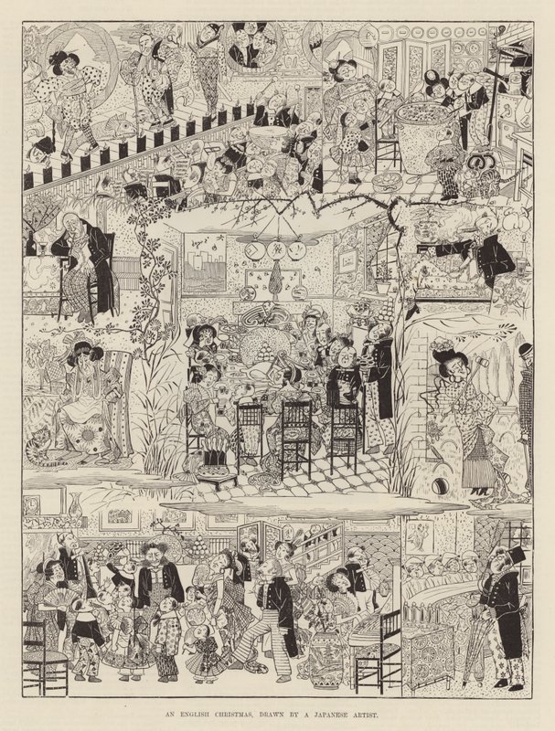 An English Christmas drawn by a Japanese artist by Japanese School