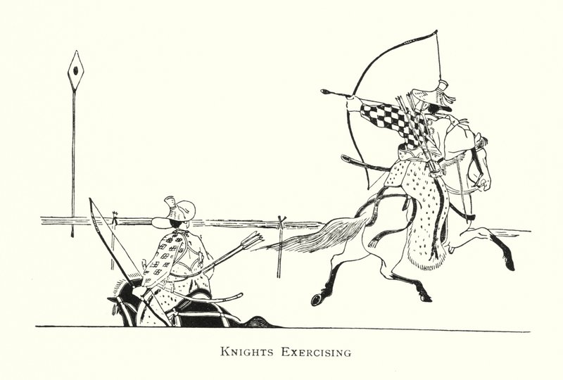 Knights Exercising by Japanese School