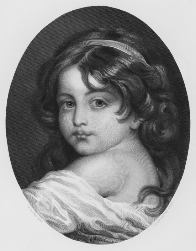 Childhood, from the picture in the Royal Collection by Jean Baptiste (after) Greuze