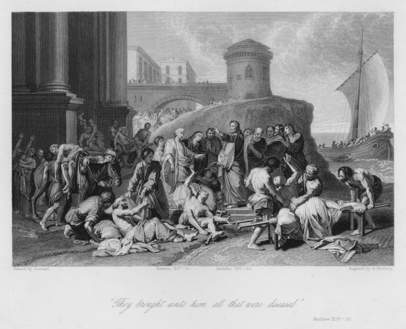 Christ healing the Sick, Matthew XIV, 35 by Jean Baptiste (after) Jouvenet
