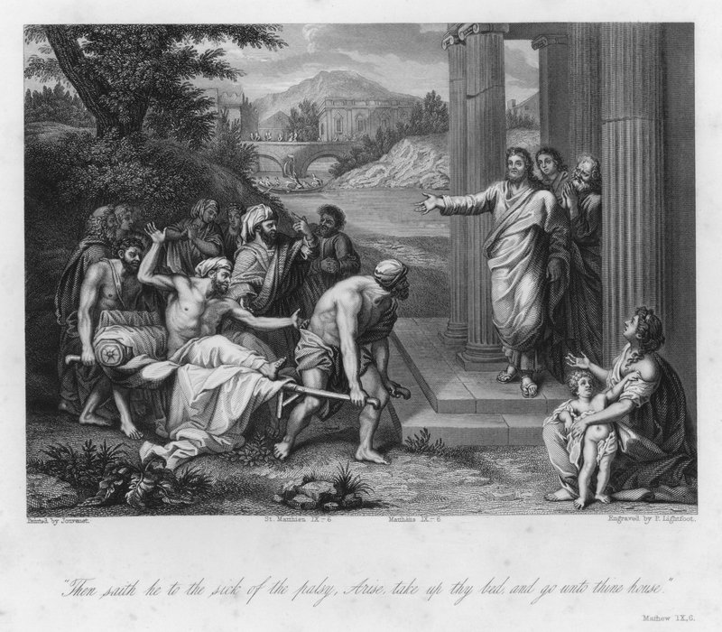 The Palsied Man cured, Matthew IX, 6 by Jean Baptiste (after) Jouvenet