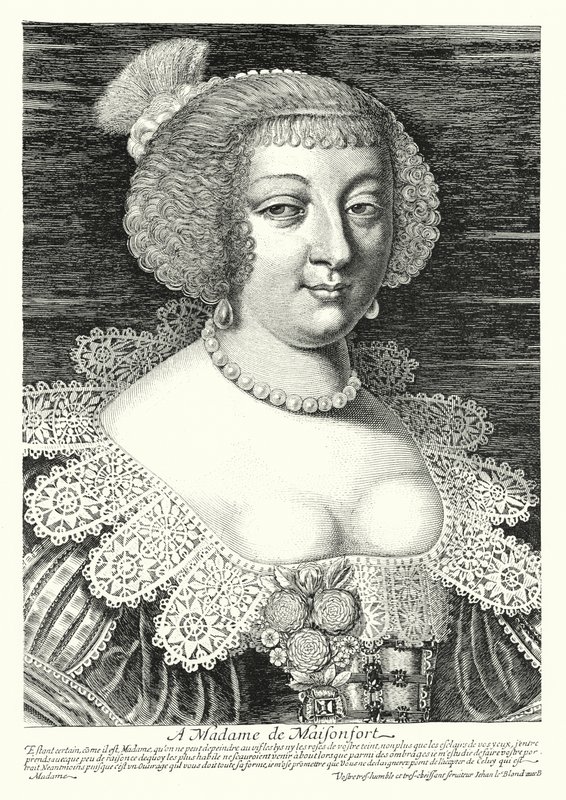 Madame de Maisonfort (engraving) by Jean Baptiste Alexandre (after) Le Blond