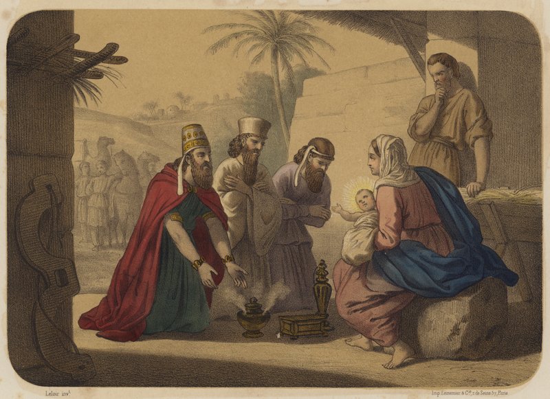 Adoration of the Magi by Jean Baptiste Auguste Leloir