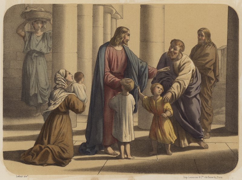 Let the Little Children Come to Me by Jean Baptiste Auguste Leloir