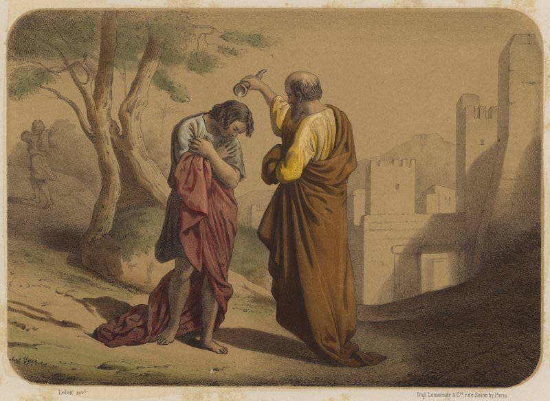Samuel Anoints Saul by Jean Baptiste Auguste Leloir