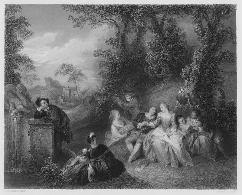 A Fete-Champetre, from the picture in the Royal Collection by Jean Baptiste Joseph (after) Pater
