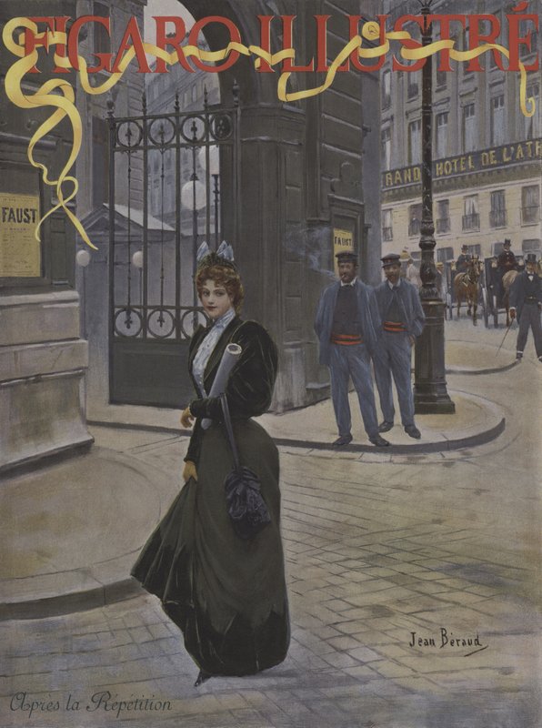 After the Rehearsal (Cover of Le Figaro Illustre, April 1896) by Jean Beraud