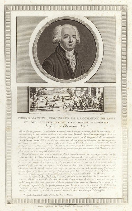 Portrait of Louis Pierre Manuel by Jean Duplessi-Bertaux