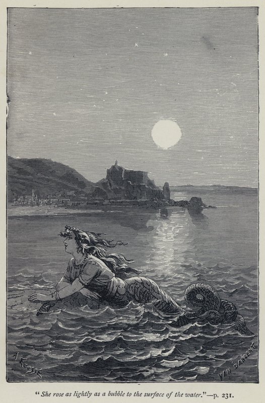 She rose as lightly as a bubble to the surface of the water by Jean Edouard Dargent