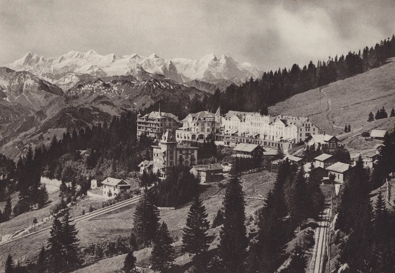 Grand Hotel, Rigi Kaltbad, An der Zahnradbahn Vitznau Rigi Kulm gelegen by Jean Gaberell