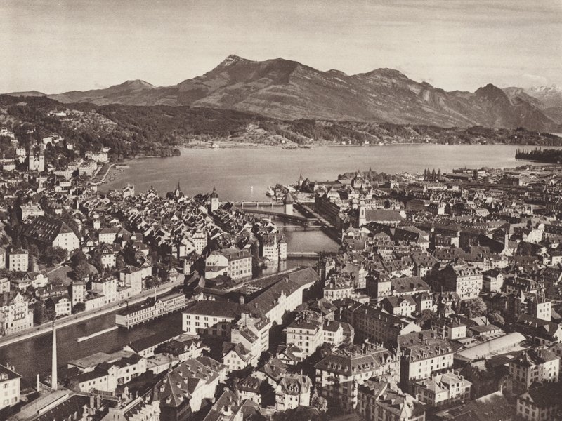Switzerland: Lucerne, from the Gutsch, Looking Towards the Lake and the Rigi by Jean Gaberell