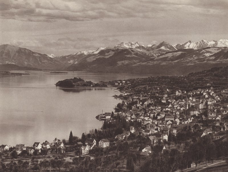 Switzerland: The Lake of Zurich, Horgen, the Au and the Alps by Jean Gaberell