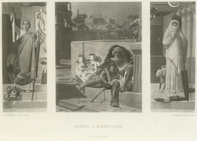 Homer a mendicant by Jean Jules Antoine Lecomte du Nouy