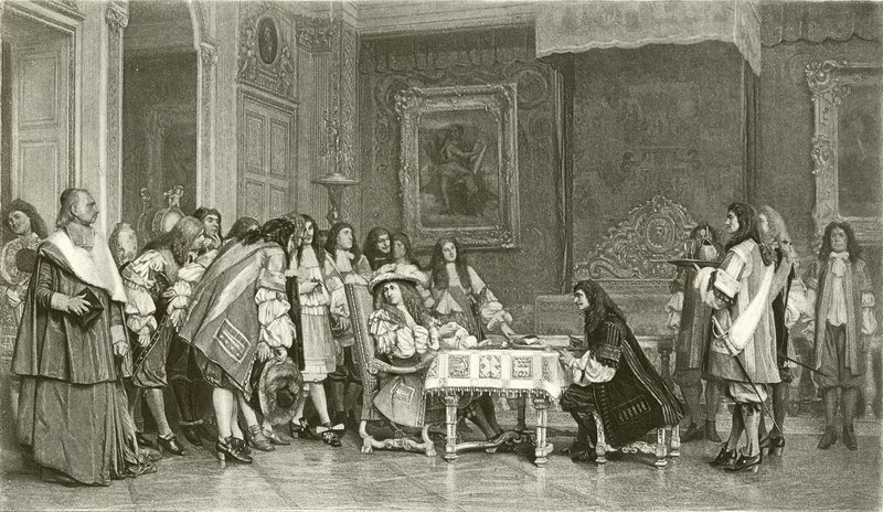 Moliere at breakfast with Louis XIV by Jean Leon Gerome