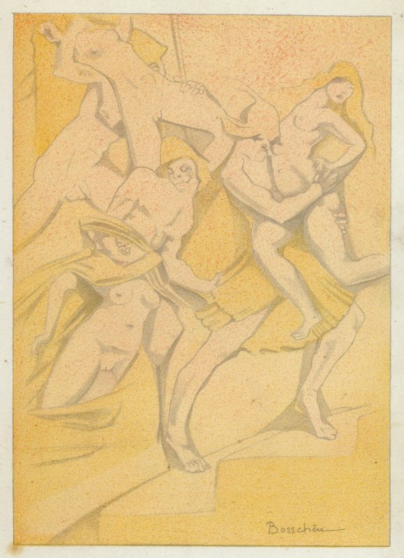 The Love Books of Ovid: Nevertheless the Romans carry off the women by Jean de Bosschere
