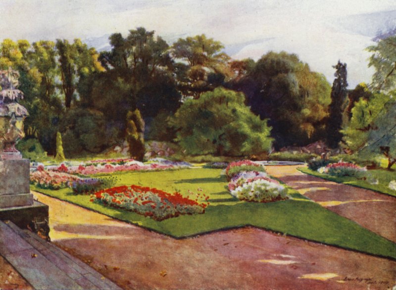 Sion, Looking Toward Parterres and Fountain by Jessie MacGregor