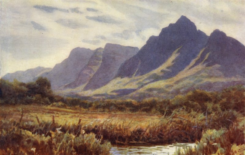 Cape Peninsula, South Africa: Table Mountain from Cape Flats by Joaquin Xaudaru y Echau