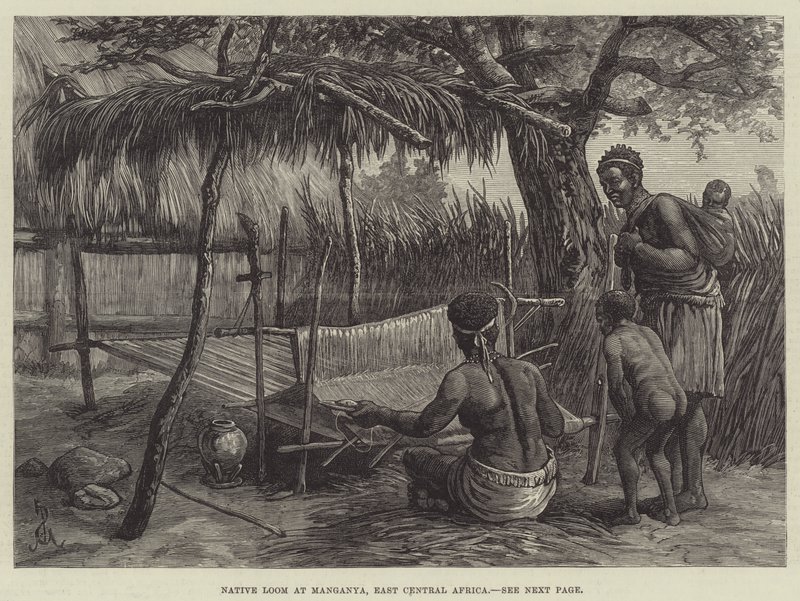 Native Loom at Manganya, East Central Africa by Johann Nepomuk Schonberg