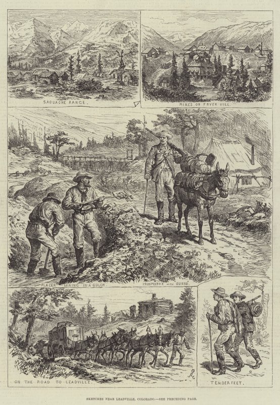 Sketches near Leadville, Colorado by Johann Nepomuk Schonberg
