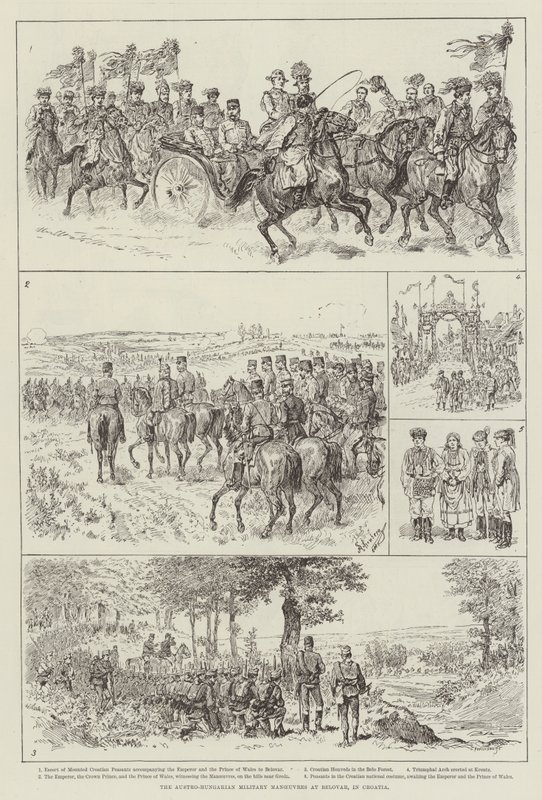 The Austro-Hungarian Military Manoeuvres at Belovar, in Croatia by Johann Nepomuk Schonberg
