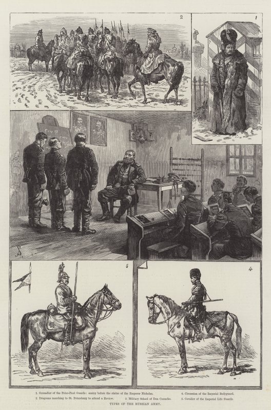 Types of the Russian Army by Johann Nepomuk Schonberg