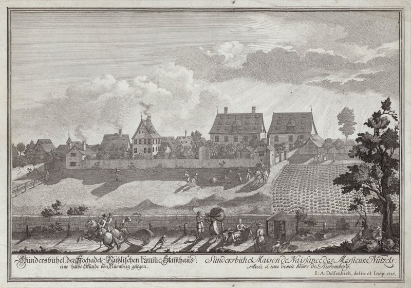 Sundersbuhl, residence of the Nutzel family, near Nuremberg by Johann Adam Delsenbach