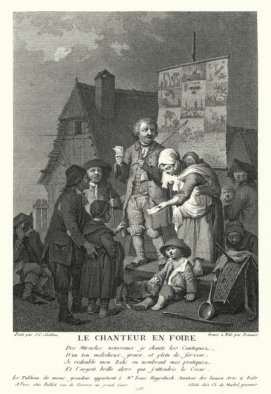 The Singer at the Fair by Johann Conrad Seekatz